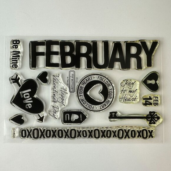 My Acrylix In The Month of February Stamps CTMH c1403 - Picture 1 of 2